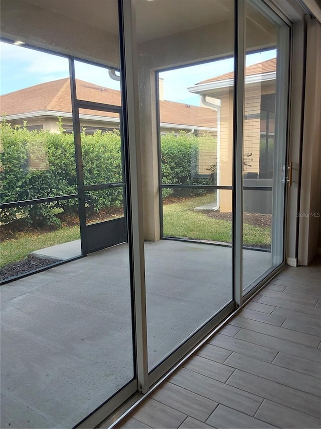 doorway with plenty of natural light