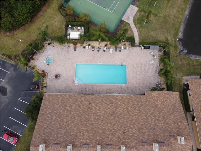 birds eye view of property