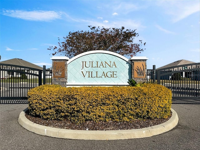 view of community sign