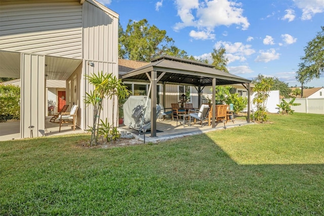 exterior space with a gazebo