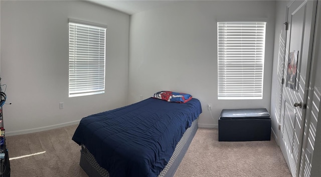 view of carpeted bedroom