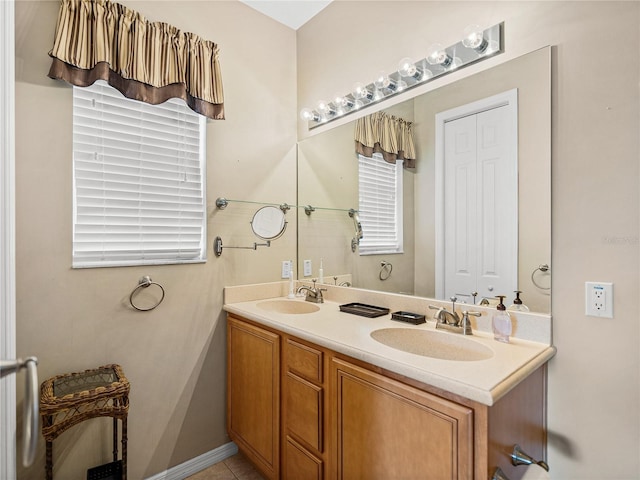 bathroom featuring vanity