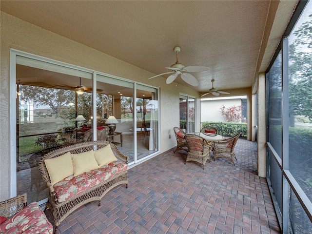 view of sunroom / solarium