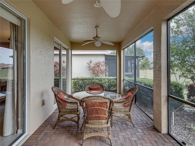 view of sunroom / solarium