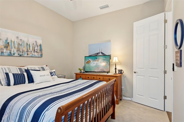 view of carpeted bedroom