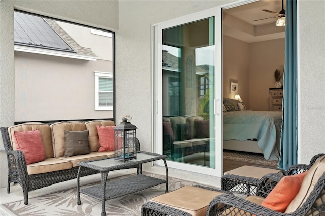 balcony with an outdoor living space