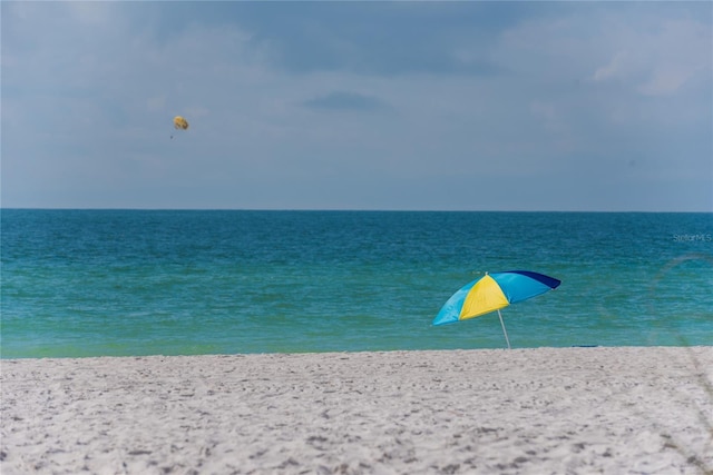 water view featuring a beach view