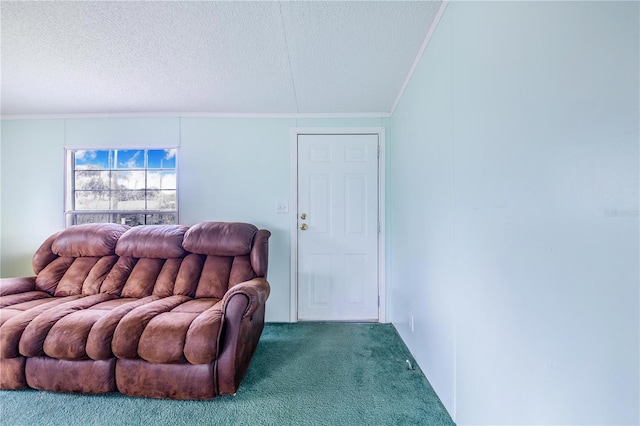 interior space featuring a textured ceiling