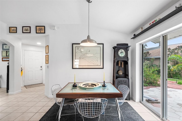 dining room featuring light tile patterned floors