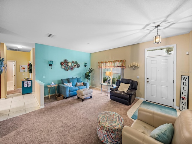 view of carpeted living room