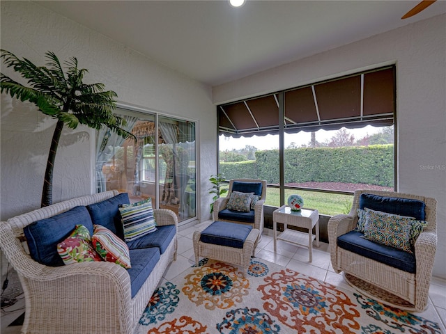 view of sunroom