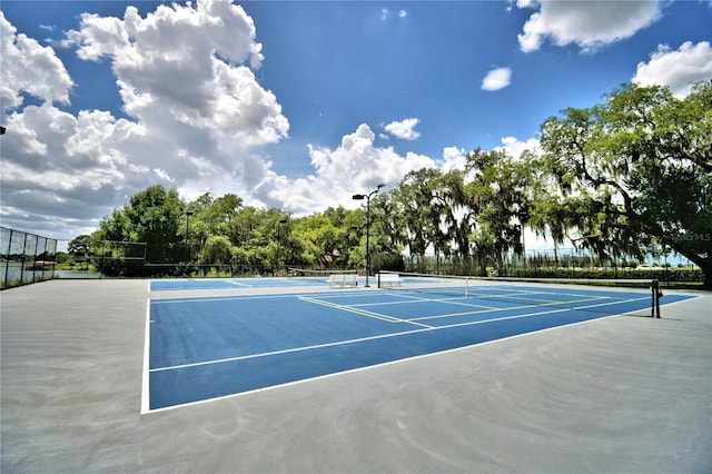 view of tennis court