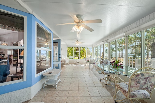 view of sunroom