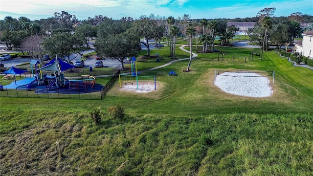 birds eye view of property