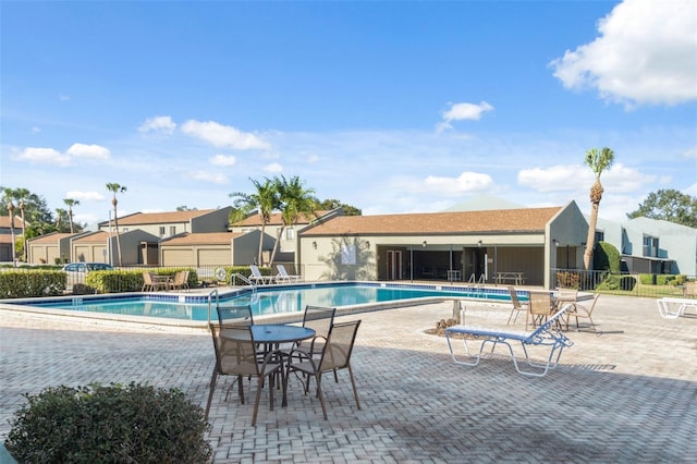 view of pool featuring a patio area