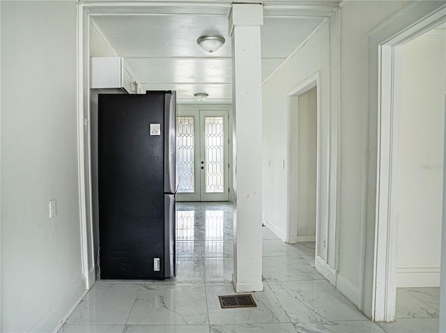 entrance foyer with french doors