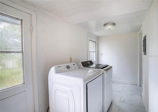 washroom with washer and clothes dryer