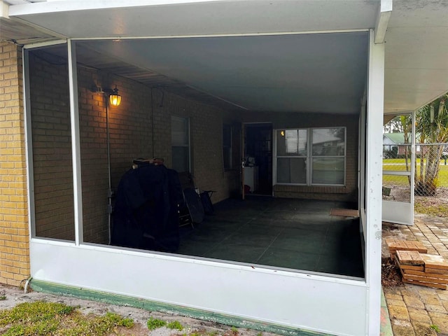 view of patio / terrace with a carport