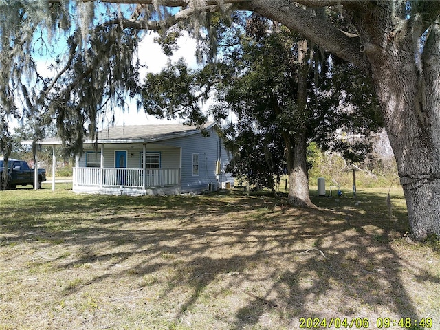 exterior space with a porch