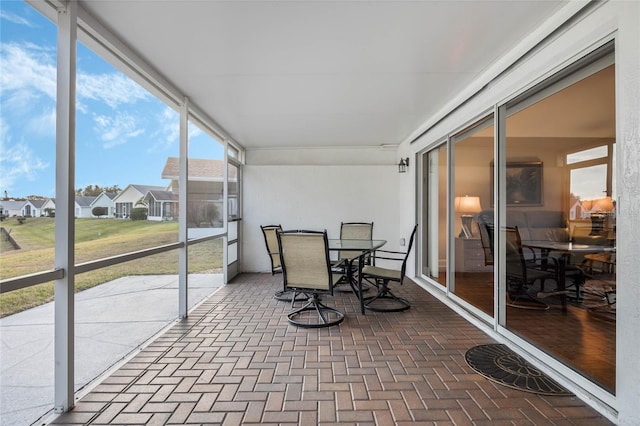 view of sunroom / solarium