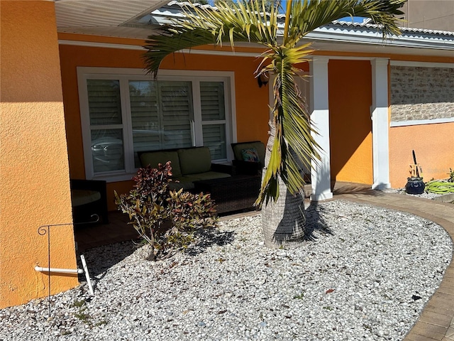 view of patio / terrace featuring an outdoor living space