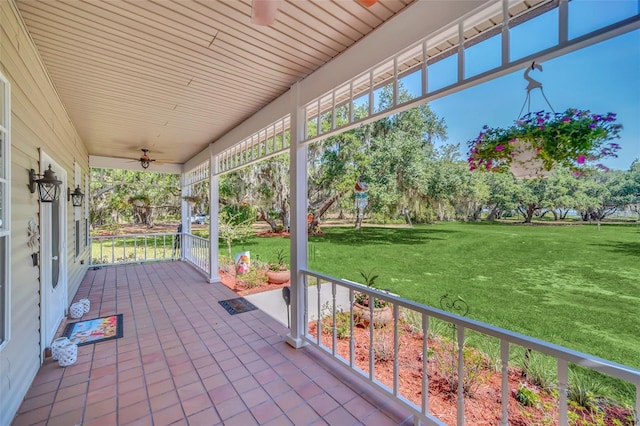 view of patio / terrace with a porch