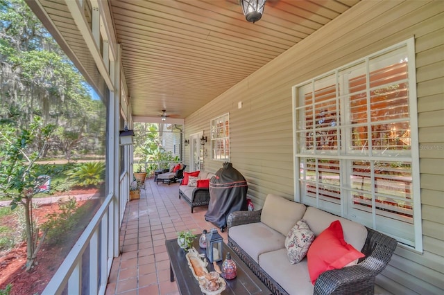 view of patio / terrace with an outdoor living space