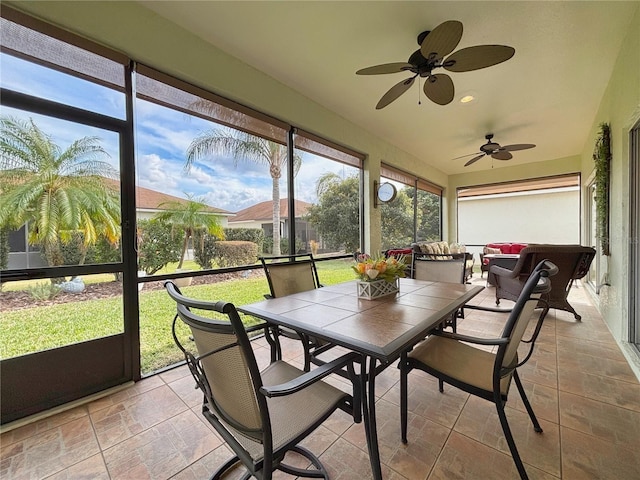 view of sunroom