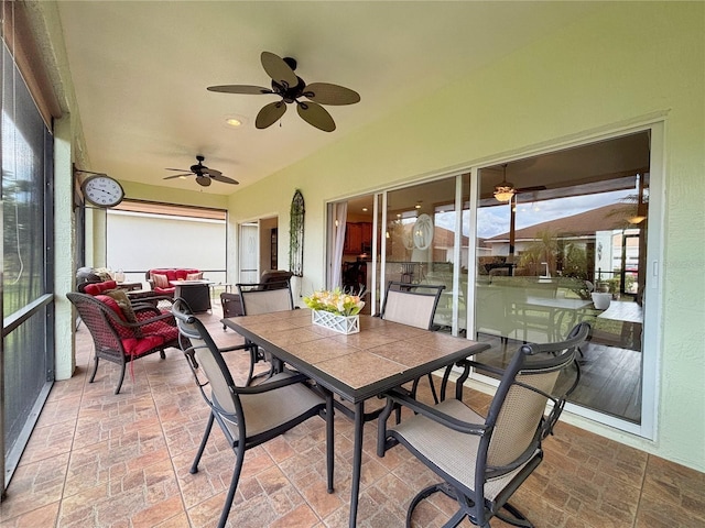 view of sunroom