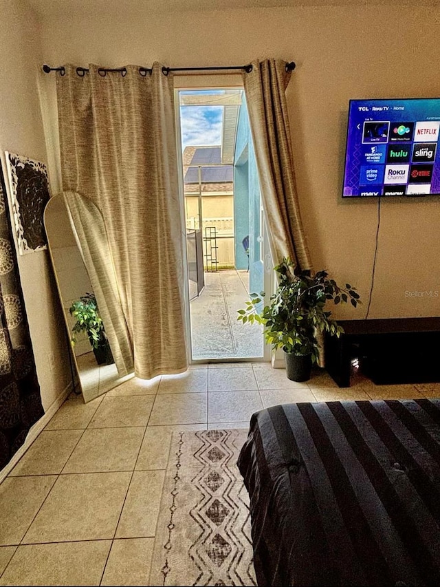 view of tiled bedroom