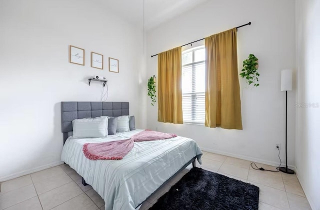 view of tiled bedroom