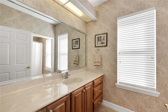 bathroom featuring vanity