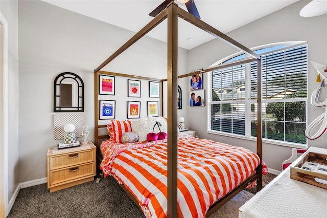 carpeted bedroom with multiple windows