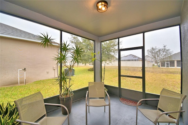 view of sunroom