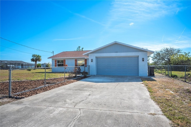 ranch-style home with a front yard