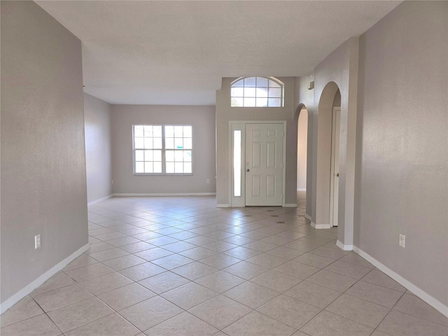 view of tiled foyer entrance