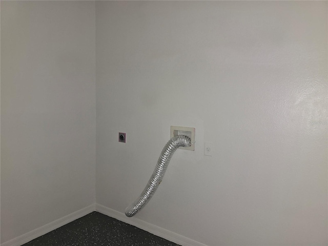 clothes washing area featuring electric dryer hookup