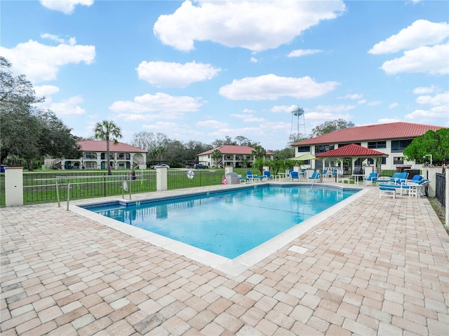 2002 Granada Ct Unit 1, Lake Wales, FL 33898 - view of swimming pool with a gazebo and a patio area