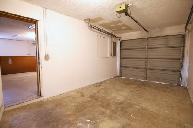 garage with electric panel