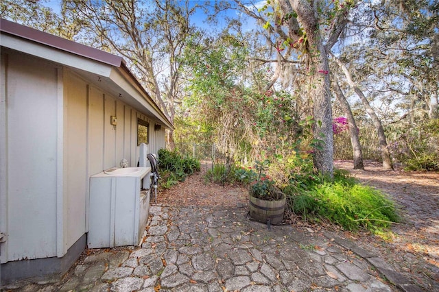 view of patio with fence