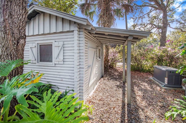 view of side of property with board and batten siding