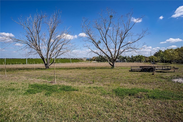 view of yard featuring a rural view