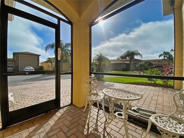 view of sunroom / solarium