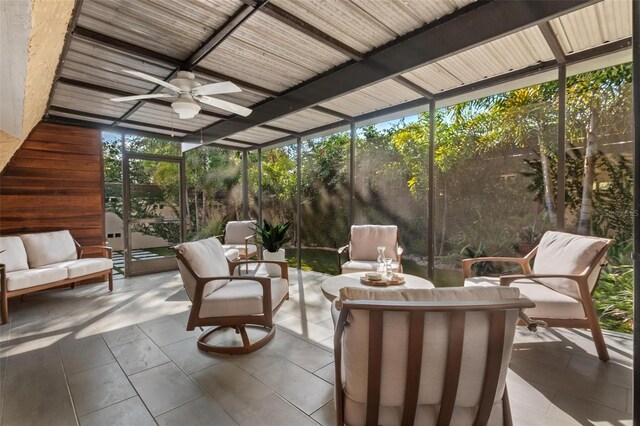 1 Casarena Ct, Winter Haven, FL 33881 - sunroom / solarium with outdoor lounge area and a ceiling fan