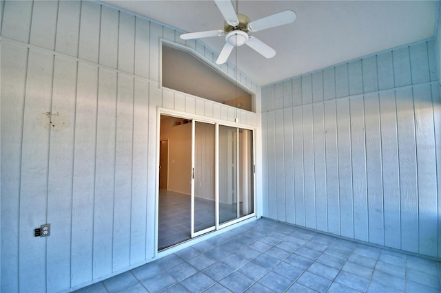 view of patio / terrace featuring ceiling fan