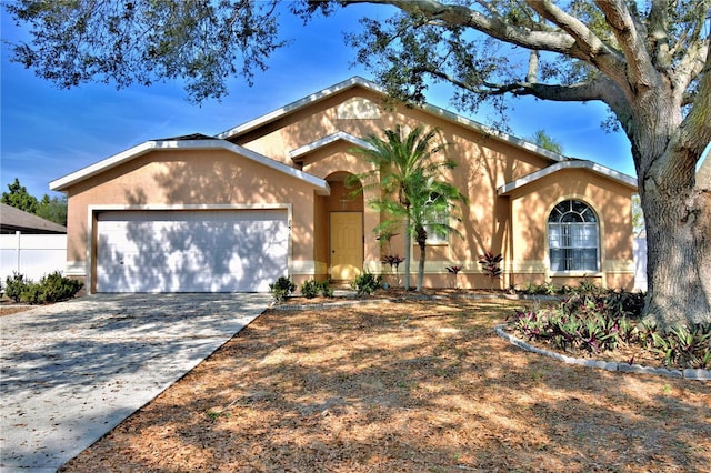 view of front of home featuring a garage