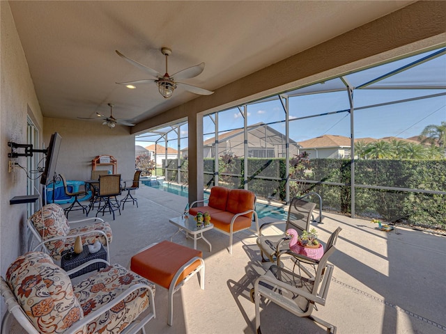 view of sunroom / solarium