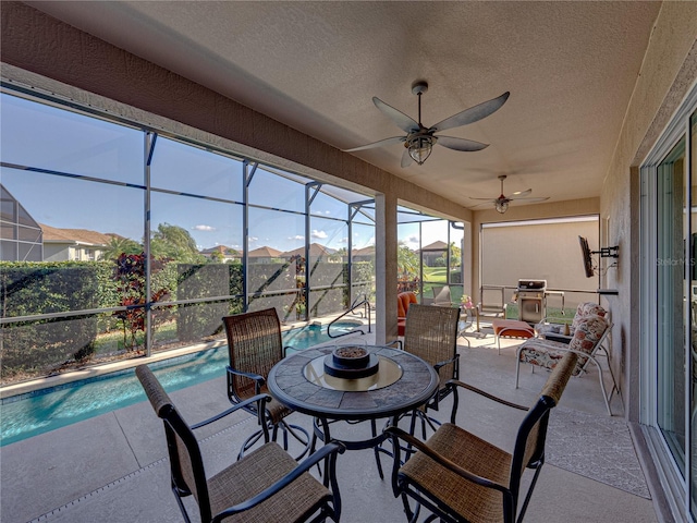 view of sunroom