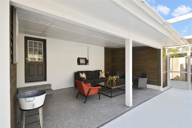 view of patio featuring an outdoor living space