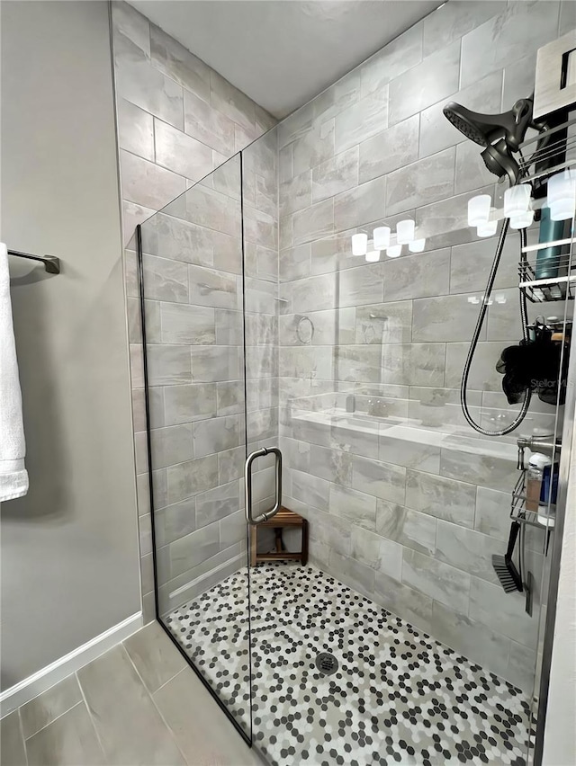 bathroom with an enclosed shower